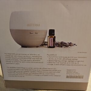 doTERRA Petal Diffuser with Lavender Essential Oil - White and Tan